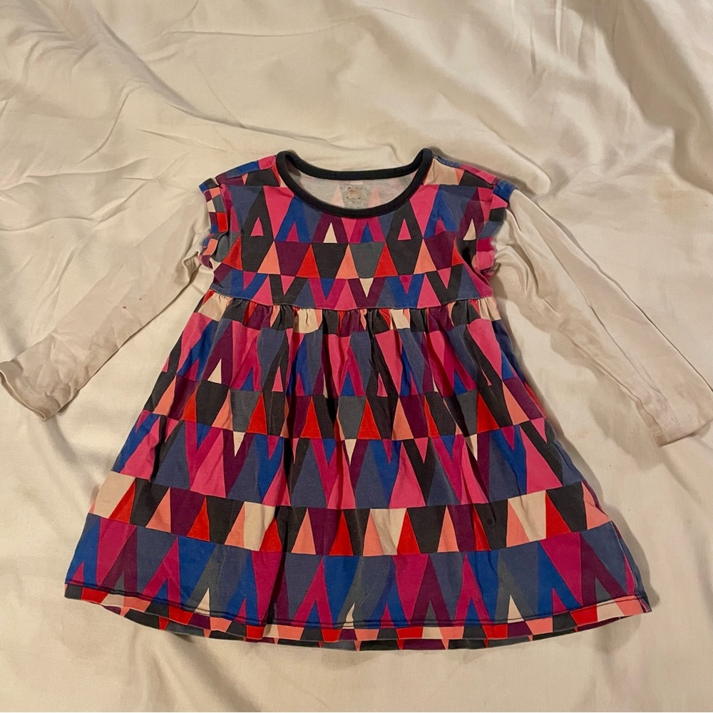 Colorful Geometric Kids Dress